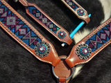 Showman ® One ear headstall and breast collar set. - Country Scene Saddlery and Pet Supplies