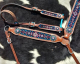Showman ® One ear headstall and breast collar set. - Country Scene Saddlery and Pet Supplies
