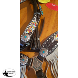 NEW! Showman ® Painted feather browband. - Country Scene Saddlery and Pet Supplies