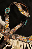 NEW! Showman ® Painted feather browband. - Country Scene Saddlery and Pet Supplies