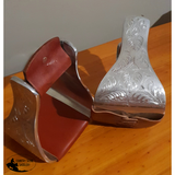 Showman ® Polished Aluminum Engraved Bell Stirrups. - Country Scene Saddlery and Pet Supplies