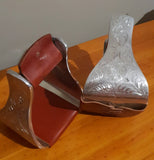 Showman ® Polished Aluminum Engraved Bell Stirrups. - Country Scene Saddlery and Pet Supplies