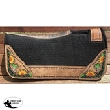 New! Showman® Pony 24" x 24" Black felt 1” saddle pad - Country Scene Saddlery and Pet Supplies