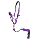 New! Showman ® Pony Braided nylon cowboy knot rope Halter with lead. - Country Scene Saddlery and Pet Supplies