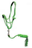 New! Showman ® Pony Braided nylon cowboy knot rope Halter with lead. - Country Scene Saddlery and Pet Supplies