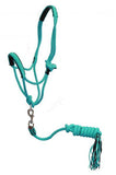 New! Showman ® Pony Braided nylon cowboy knot rope Halter with lead. - Country Scene Saddlery and Pet Supplies