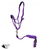 New! Showman ® Pony Braided nylon cowboy knot rope Halter with lead. - Country Scene Saddlery and Pet Supplies