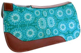 Showman ® PONY SIZE 24" x 24" Turquoise Tie-Dye Star Burst printed solid felt saddle pad. - Country Scene Saddlery and Pet Supplies