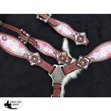 NEW! Showman ® PONY SIZE Donut print headstall and breast collar set. - Country Scene Saddlery and Pet Supplies