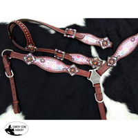 New! Showman ® Pony Size Donut Print Headstall And Breast Collar Set.