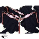 NEW! Showman ® PONY SIZE Donut print headstall and breast collar set. - Country Scene Saddlery and Pet Supplies