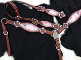 NEW! Showman ® PONY SIZE Donut print headstall and breast collar set. - Country Scene Saddlery and Pet Supplies