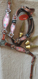 NEW! Showman ® PONY SIZE Donut print headstall and breast collar set. - Country Scene Saddlery and Pet Supplies