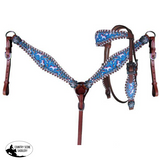 NEW! Showman ® PONY SIZE Rainbow Unicorn print headstall and breast collar set. - Country Scene Saddlery and Pet Supplies