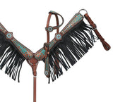 NEW! Showman ® Pony Size Single ear headstall and breast collar set. - Country Scene Saddlery and Pet Supplies