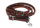 Showman ® Pony/Youth 6ft x 3/4" leather laced contest rein. - Country Scene Saddlery and Pet Supplies