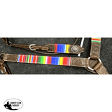 New! Showman ® Rainbow Serape Print Browband Headstall and Breast collar Set with wither strap. - Country Scene Saddlery and Pet Supplies