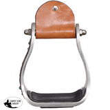 New! Showman® Silver Feather Aluminium Western Stirrups – Bronze & Turquoise - Western Stirrups