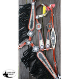 New! Showman ® Stingray and Filligree 4 Piece Set. - Country Scene Saddlery and Pet Supplies