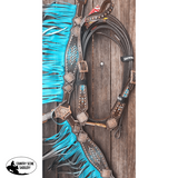 NEW! Showman ® Teal / Brown Ombre Fringe - Country Scene Saddlery and Pet Supplies