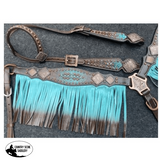 NEW! Showman ® Teal / Brown Ombre Fringe - Country Scene Saddlery and Pet Supplies