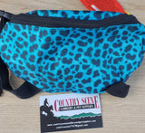 Showman ® Teal Cheetah Print Insulated Nylon Saddle Pouch - Country Scene Saddlery and Pet Supplies