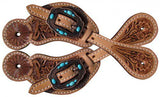 Showman ® Youth floral tooled spur straps. - Country Scene Saddlery and Pet Supplies