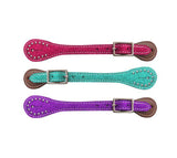 Showman ® Youth glitter leather spur straps. - Country Scene Saddlery and Pet Supplies