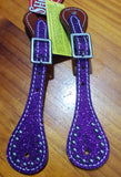 Showman ® Youth glitter leather spur straps. - Country Scene Saddlery and Pet Supplies
