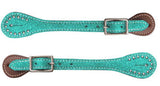 Showman ® Youth glitter leather spur straps. - Country Scene Saddlery and Pet Supplies