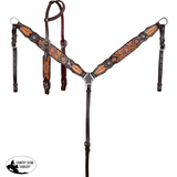 New! Showman Ranch Blossom One Ear Headstall & Breastcollar Set