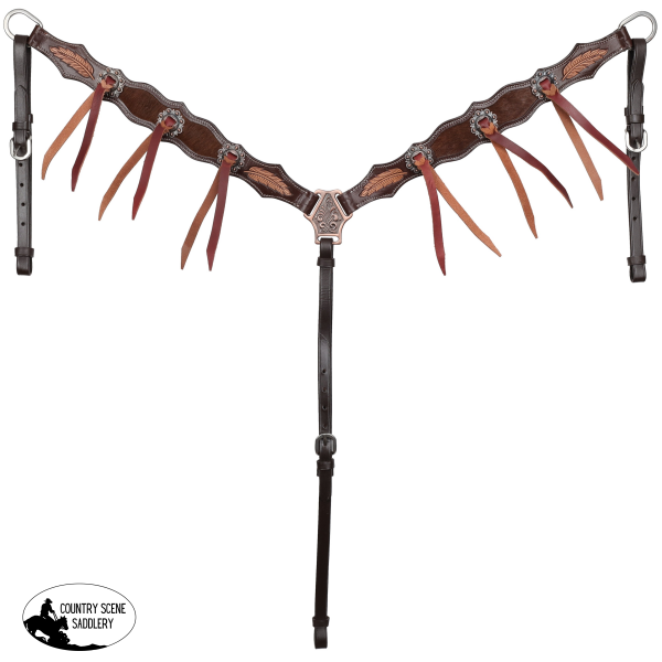 New! Showman Raven Hide One Ear Headstall and Breastcollar Set Full Size