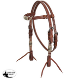New! Showman Rawhide Argentina Cow Leather Browband Headstall - Mini/Small Pony Mini/Small Pony Browband Headstall