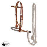 New! Showman Rawhide Rider Bosal Headstall with Reins - Country Scene Saddlery and Pet Supplies