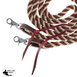 New! Showman Rustic Mocha Mohair Contest Reins - 8 Ft - Country Scene Saddlery and Pet Supplies