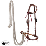 New! Showman Rustic Reign One Ear Bosal Headstall - Rodeo Products