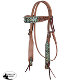 New! Showman Rustic Rose Browband Headstall and Breastcollar Set - Country Scene Saddlery and Pet Supplies