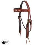 New! Showman Saddle Stitch Browband Headstall - Country Scene Saddlery and Pet Supplies
