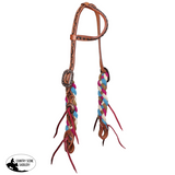 New! Showman Sage Skies Mohair One Ear Headstall and Breastcollar Set - Tack Sets