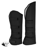 New! Showman Shipping Boots with Velcro Closure - Black - Shipping Boots