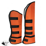 New! Showman Shipping Boots with Velcro Closure - Orange - Shipping Boots
