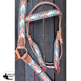 New! Showman Shockwave Browband Headstall and Breastcollar Set - Full - Tack Sets