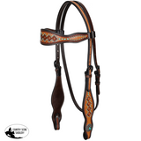 New! Showman Sierra Diamond Argentina Cow Leather Browband Headstall - Full/Cob (One Size) - #Western Bridles