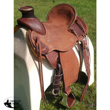 New! Showman Signature Series Roughout Wade Roper Saddle - 15, 16, 17 Inch - Country Scene Saddlery and Pet Supplies