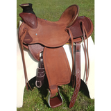 New! Showman Signature Series Roughout Wade Roper Saddle - 15, 16, 17 Inch - Country Scene Saddlery and Pet Supplies