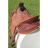 New! Showman Signature Series Roughout Wade Roper Saddle - 15, 16, 17 Inch - Country Scene Saddlery and Pet Supplies