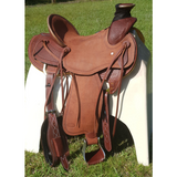New! Showman Signature Series Roughout Wade Roper Saddle - 15, 16, 17 Inch - Country Scene Saddlery and Pet Supplies