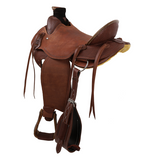 New! Showman Signature Series Roughout Wade Roper Saddle - 15 16 17 Inch Roping Saddle