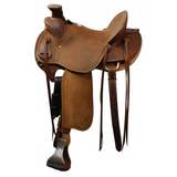New! Showman Signature Series Roughout Wade Roper Saddle - 15, 16, 17 Inch - Country Scene Saddlery and Pet Supplies