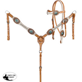 New! Showman Southern Belle Browband Headstall and Breastcollar Set - Tack Sets